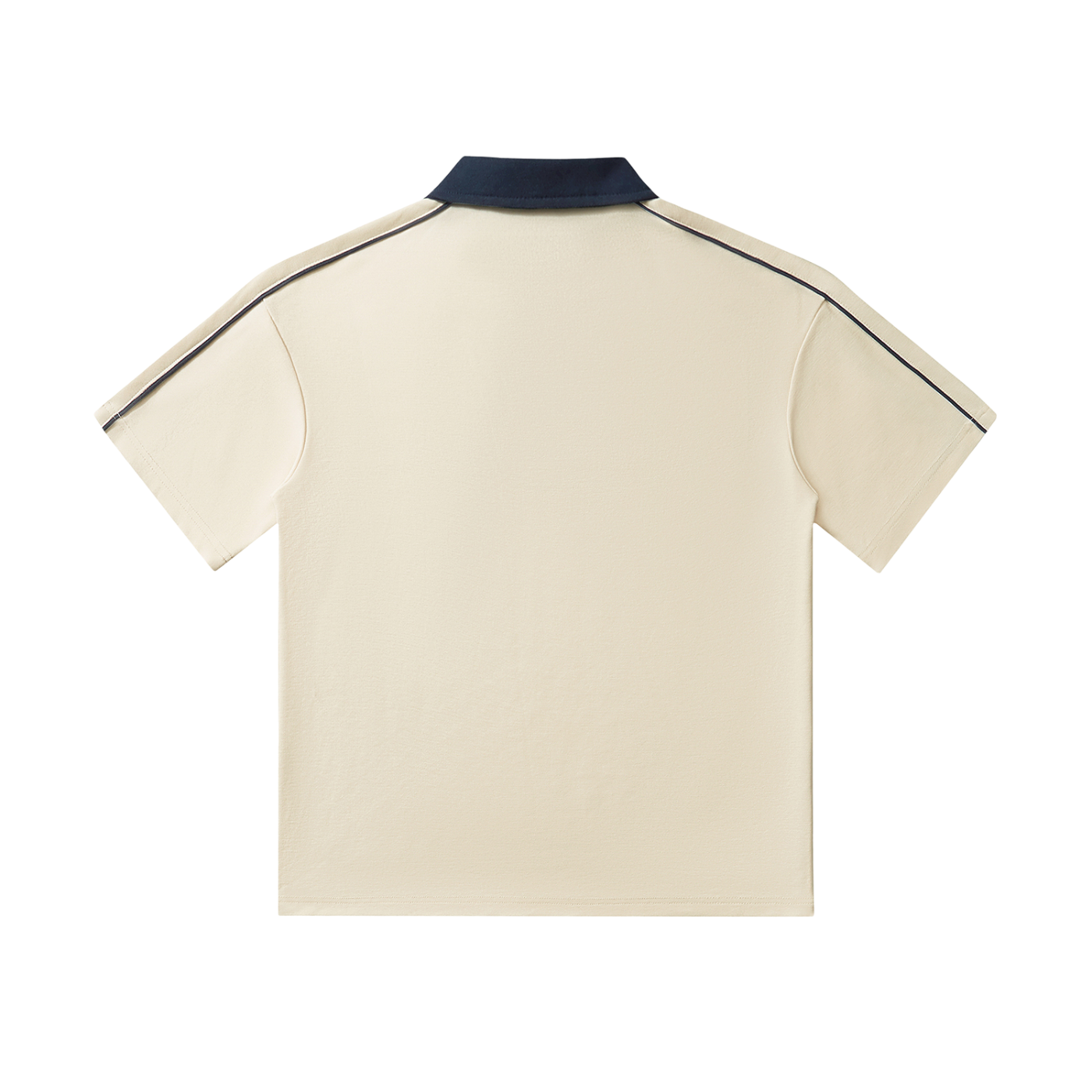 Rich in Friends: Contrast Collar Short-Sleeve Polo Shirt