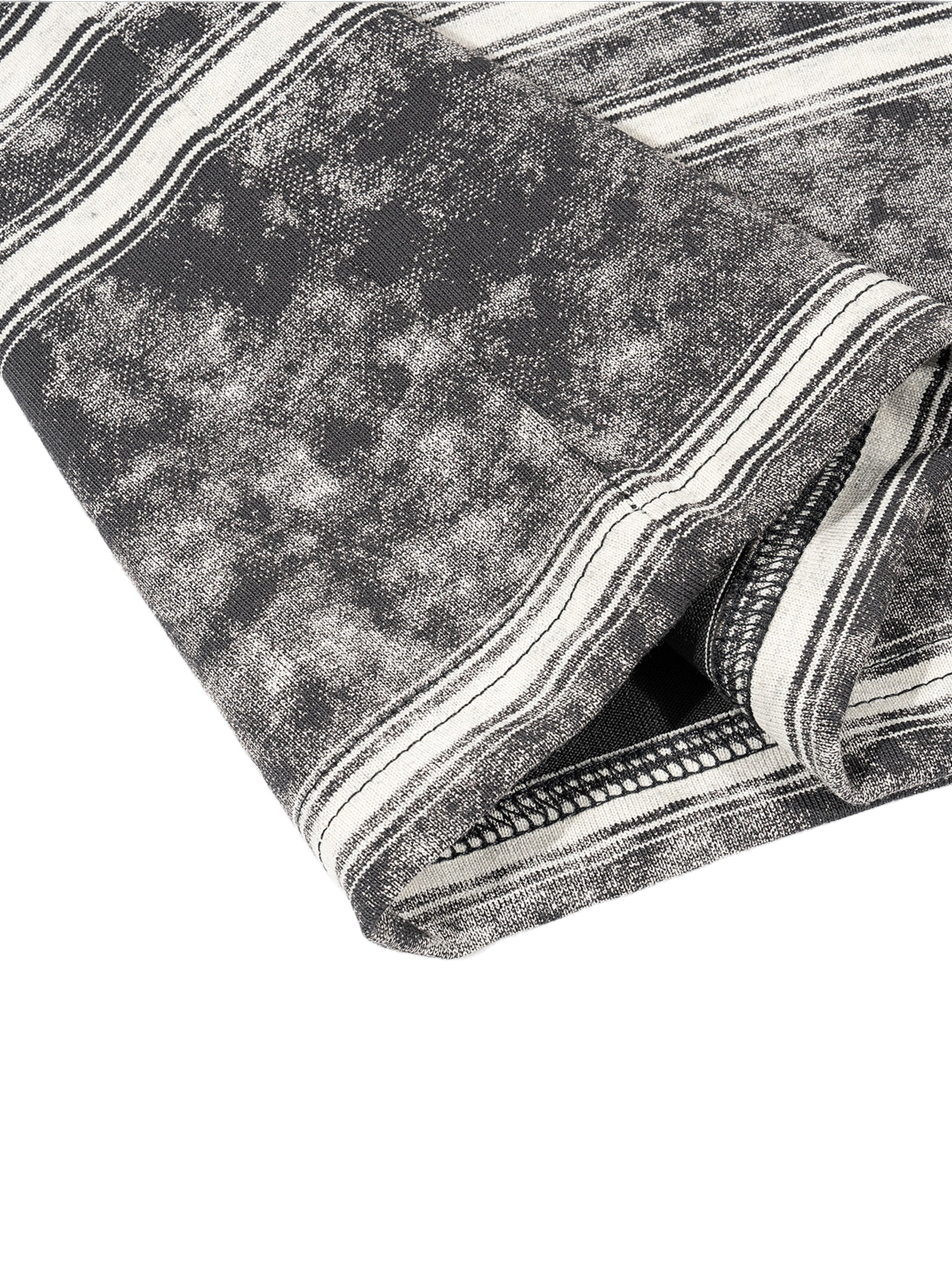 Rich in Friends Snow Washed Striped Boxy T-Shirt