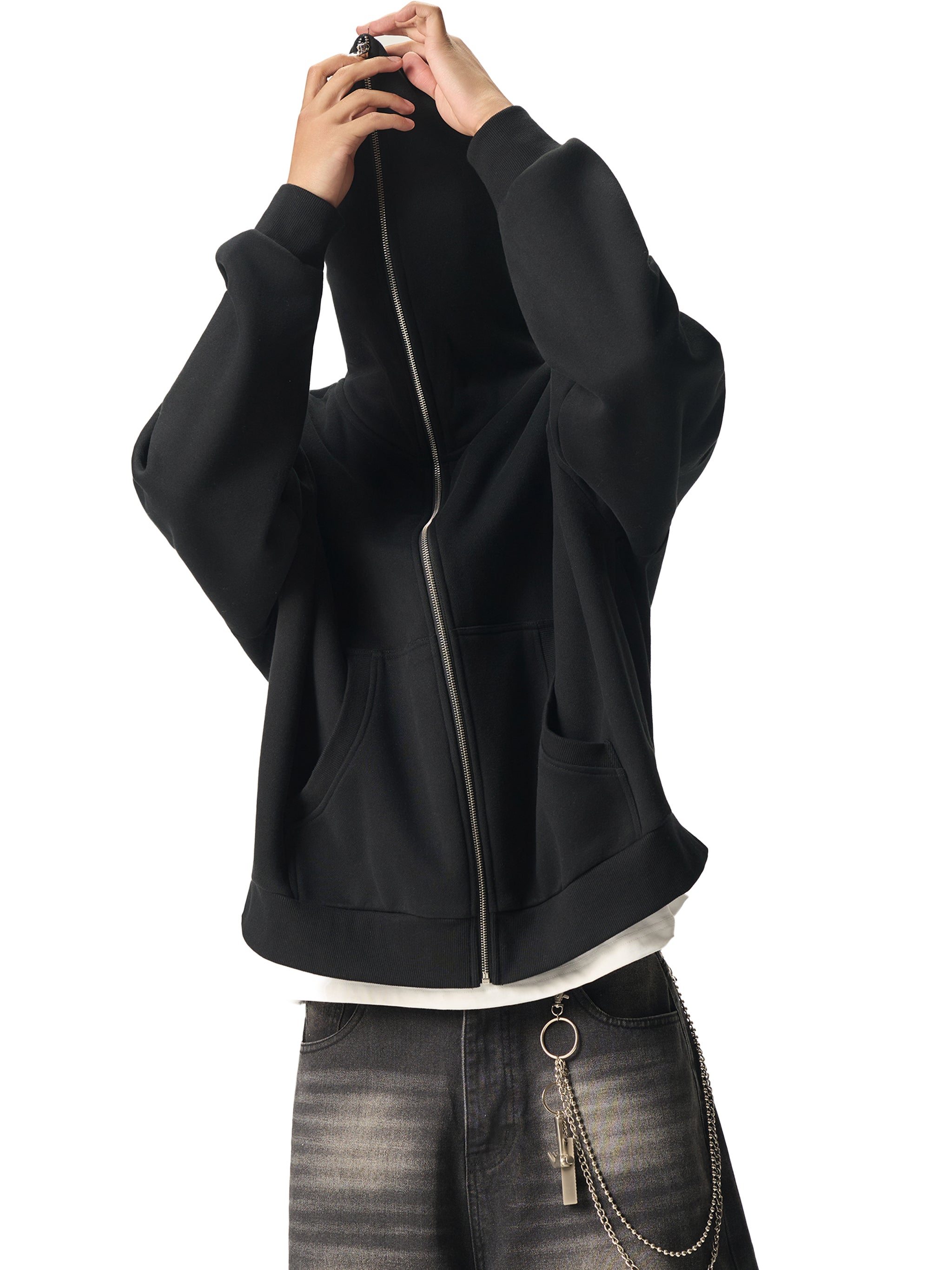 Maskerade Fleeced Full-Zip Boxy Hoodie